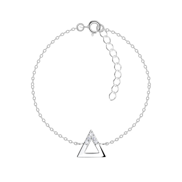 Sterling Silver Triangle Bracelet with Gift Wrap