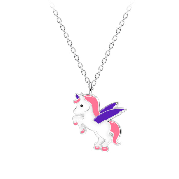 Children's Sterling Silver Unicorn Necklace with Gift Wrap.