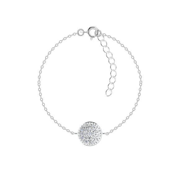 Sterling Silver Round Bracelet with Gift Wrap