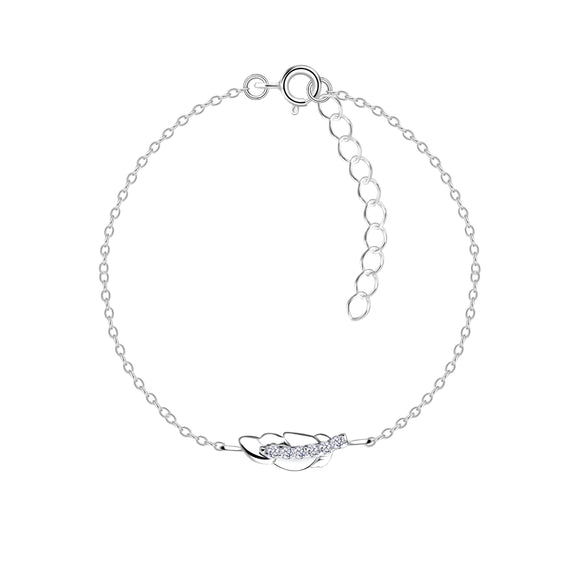 Sterling Silver Feather Bracelet with Gift Wrap