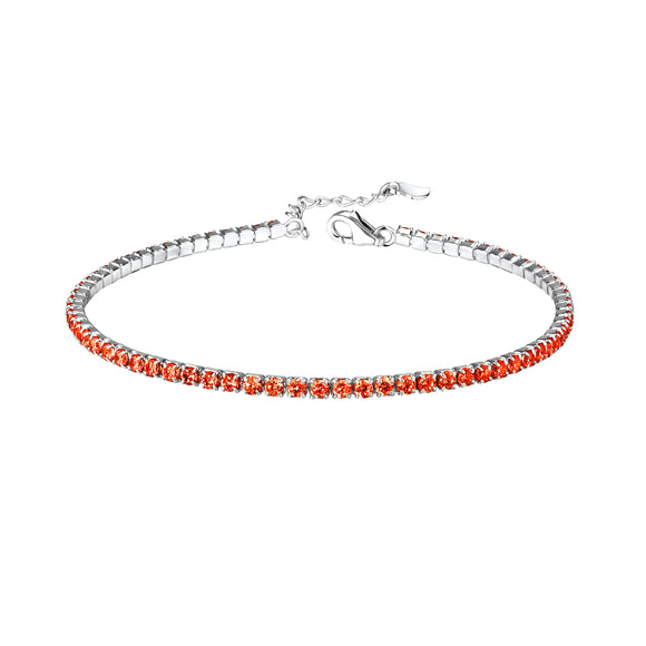 Sterling Silver Tennis Bracelet with 2mm Cubic Zirconia with Gift Wrap