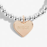 Children's A Little 'Fabulous Niece' Bracelet in Silver Plating And Rose Gold Plating By Joma Jewellery