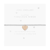 Children's A Little 'Fabulous Niece' Bracelet in Silver Plating And Rose Gold Plating By Joma Jewellery