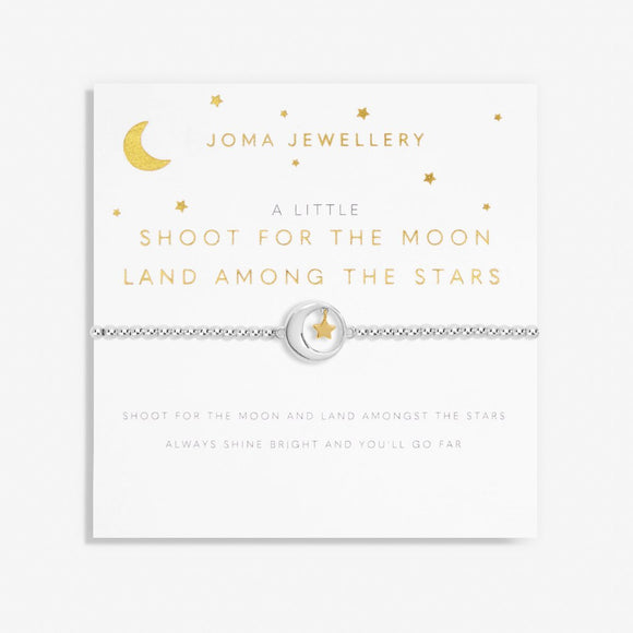 Children's A Little 'Shoot For The Moon And Land Among The Stars' Bracelet in Silver Plating And Gold Plating  By Joma Jewellery