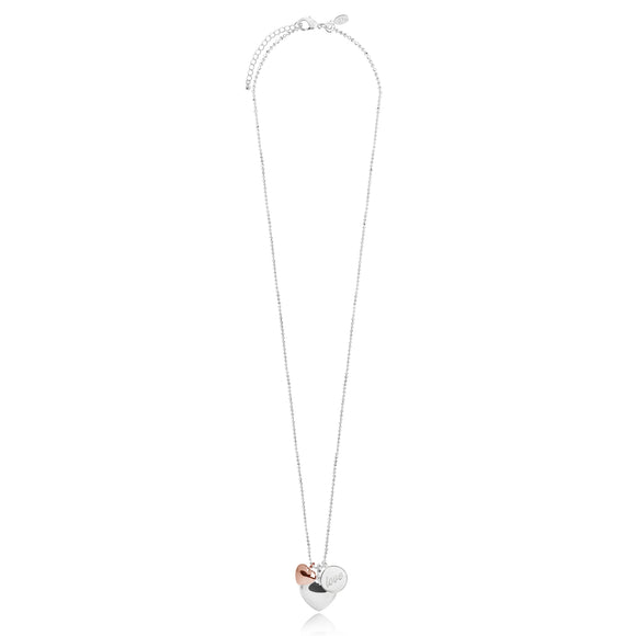 Joma Jewellery Three Love Charm Necklace Romantic design. - Gifteasy Online