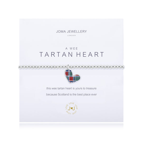 Joma Jewellery A Little Tartan Heart Bracelet - Gifteasy Online