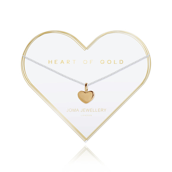 HEART OF GOLD - gold heart silver chain necklace - Gifteasy Online