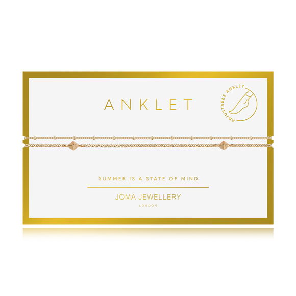 Joma Jewellery Anklet Yellow Gold Double Chain - Gifteasy Online