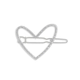 Joma Jewellery Hair Accessory Silver Pave Heart Clip - Gifteasy Online