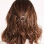 Joma Jewellery Hair Accessory Silver Pave Circle Hair Clip - Gifteasy Online