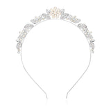 Joma Jewellery HAPPY EVER AFTER HAIR ACCESSORIES PEARL FLOWER AND CZ HAIR BAND - Gifteasy Online