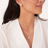 Joma Jewellery Happy Ever After Leaf Bridal Cz Leaf Necklace - Gifteasy Online