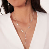 Joma Jewellery Happy Ever After Bridal Jewellery Crystal Leaf Lariat Necklace - Gifteasy Online