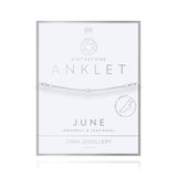 Joma Jewellery Birthstone Anklet June - Gifteasy Online