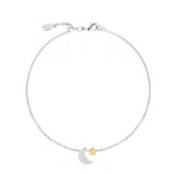 Joma Jewellery Two Tone Moon & Star Anklet - Gifteasy Online