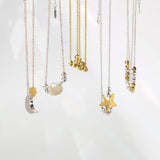 Joma Jewellery Two Tone Moon & Star Anklet - Gifteasy Online