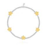 Joma Jewellery Stars Silver and Gold Bracelet Bar - Gifteasy Online