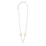 JOMA JEWELLERY Florence Heart Necklace Silver Rose Gold 46cm + 5cm Extender Necklace 4448 - Gifteasy Online