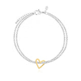 Joma Jewellery Lana | Hammered Heart Bracelet - Gifteasy Online