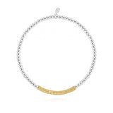 Joma Jewellery Halo | Silver and Gold Pave Ball Bracelet - Gifteasy Online