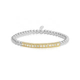 Joma Jewellery Halo | Silver and Gold Pave Ball Bracelet - Gifteasy Online