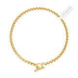 Joma Jewellery Halo | Gold T-bar Bracelet - Gifteasy Online