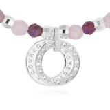 Joma Jewellery Wellness Gems Amethyst and Clear Quartz Bracelet - Gifteasy Online