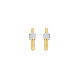 Joma Jewellery  Statement Earrings Pave Detail Hoop Earrings Silver and Gold - Gifteasy Online