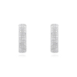 Joma Jewellery   Statement Earrings Pave Rectangle Hoop Earrings in Silver Silver - Gifteasy Online