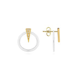 Joma Jewellery  Statement Earrings Pave Spike Ear Jackets Silver and Gold - Gifteasy Online