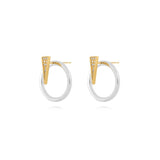 Joma Jewellery  Statement Earrings Pave Spike Ear Jackets Silver and Gold - Gifteasy Online