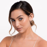Joma Jewellery  Statement Earrings Pave Spike Ear Jackets Silver and Gold - Gifteasy Online