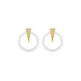 Joma Jewellery  Statement Earrings Pave Spike Ear Jackets Silver and Gold - Gifteasy Online