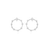 Joma Jewellery  Statement Earrings Stardust Loop Earrings Silver - Gifteasy Online