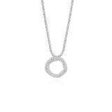 Joma Jewellery   Lucia Lustre ROUND Organic Pave Necklace Silver - Gifteasy Online