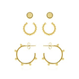 Joma Jewellery Earrings Tahlia Hoop Cuff Pack in Gold - Gifteasy Online
