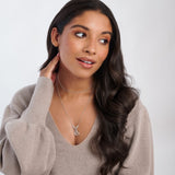 Joma Jewellery Arabella Hammered Heart Long Wrap Necklace - Gifteasy Online
