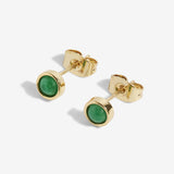 Joma Jewellery Green Agate Stud Earrings - Gifteasy Online