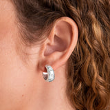 Joma Jewellery Statement Hoop Earrings Silver and Gold - Gifteasy Online