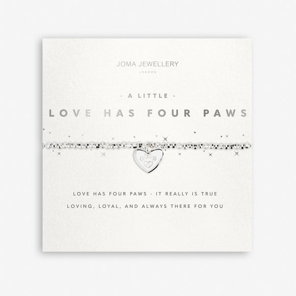 Facetted A Little  'Love Has Four Paws'  Bracelet By Joma Jewellery - Gifteasy Online