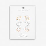 Florence Heart Hoops Earrings Set   by Joma Jewellery - Gifteasy Online