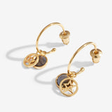 Perla Abalone Pearl Star Hoop Earrings By Joma jewellery - Gifteasy Online