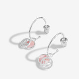 Perla Pink Mother of Pearl Heart Hoop Earrings By Joma jewellery - Gifteasy Online