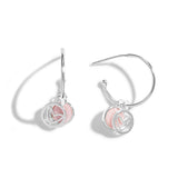 Perla Pink Mother of Pearl Heart Hoop Earrings By Joma jewellery - Gifteasy Online