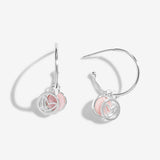 Perla Pink Mother of Pearl Heart Hoop Earrings By Joma jewellery - Gifteasy Online