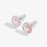 PERLA PINK MOTHER OF PEARL HEART STUD EARRINGS By Joma jewellery - Gifteasy Online