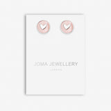 PERLA PINK MOTHER OF PEARL HEART STUD EARRINGS By Joma jewellery - Gifteasy Online