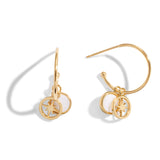 Perla Pink Mother of Pearl Star Hoop Earrings By Joma jewellery - Gifteasy Online