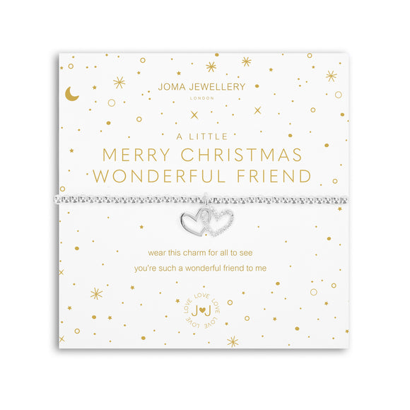 Joma Jewellery A Little 'Merry Christmas Wonderful Friend' Bracelet - Gifteasy Online