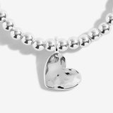 Joma Jewellery Silver Hammered Heart Anklet